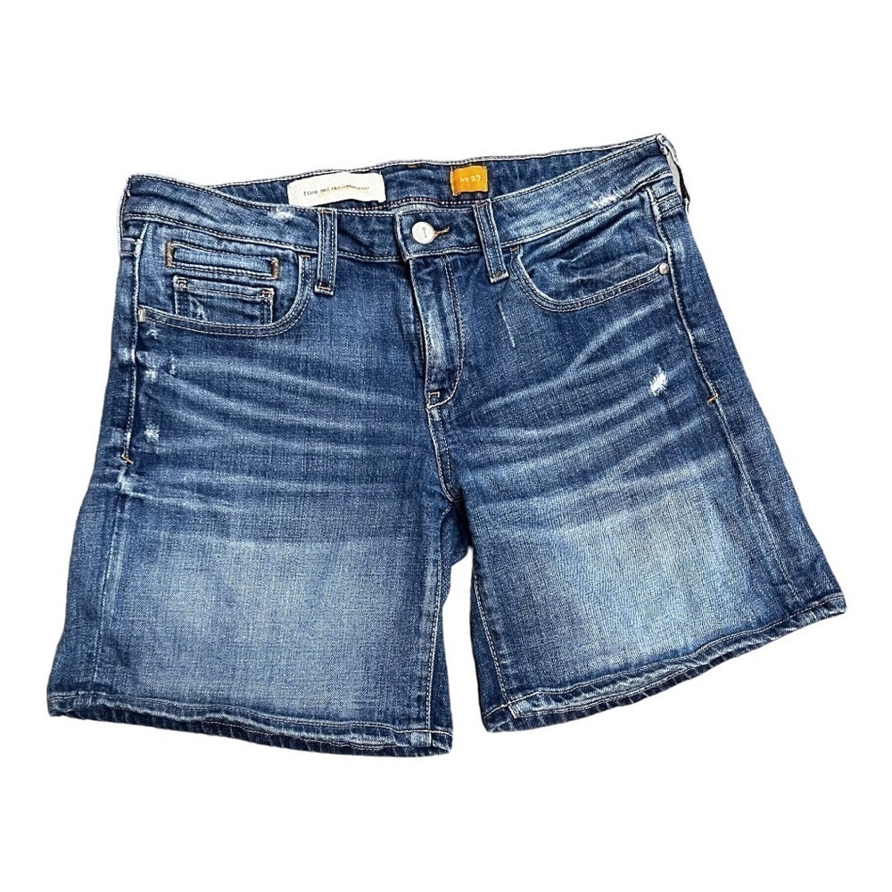 ANTHROPOLOGIE Pilcro and the Letterpress Denim Long Tomboy Shorts Size 27